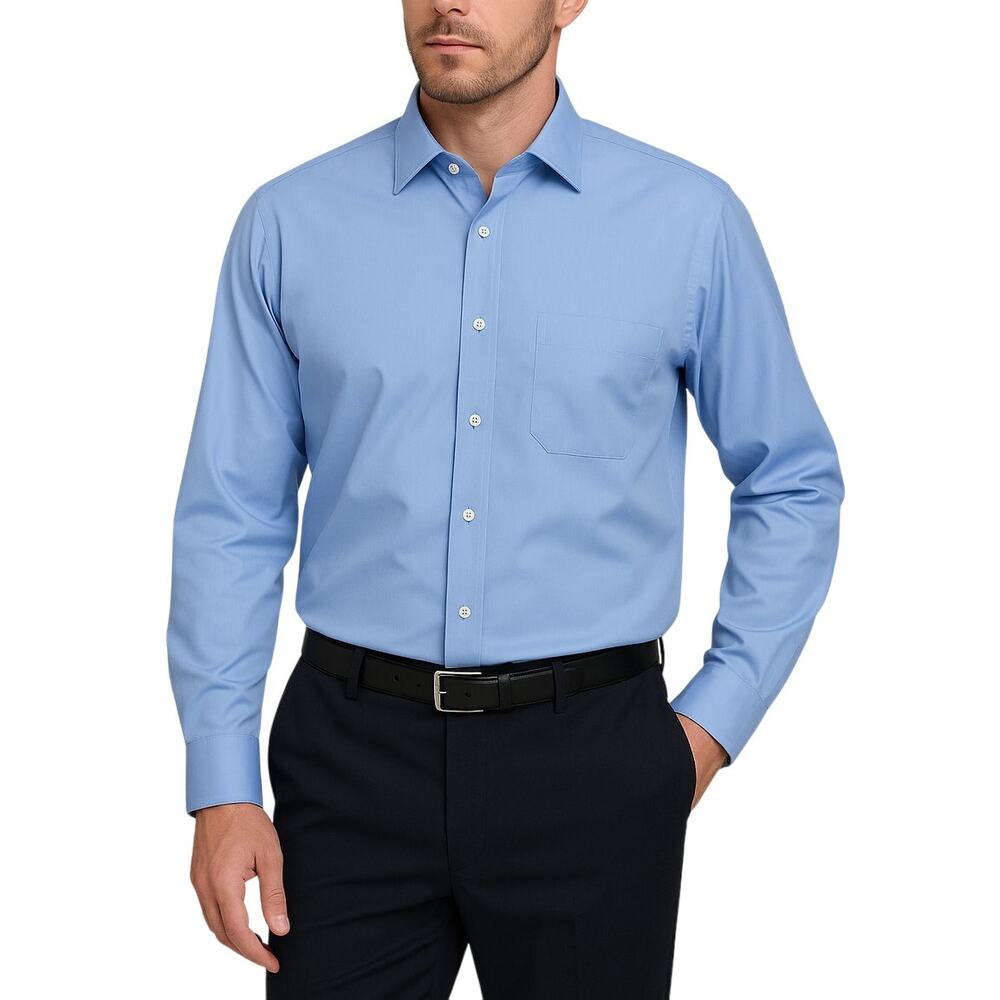 Jos. A. Bank Signature Collection Blue Collared Formal Button Down Shirt 16-32